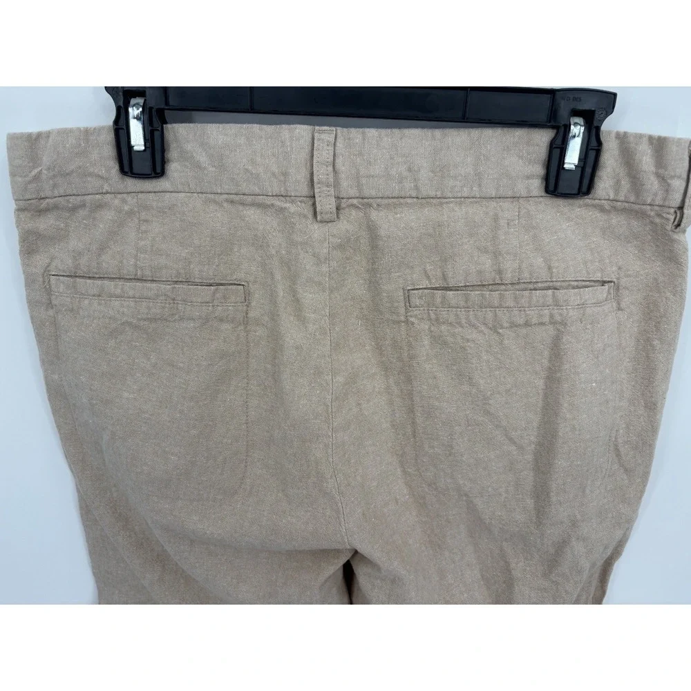 Banana Republic Linen Cotton Blend Golden Khaki Chino Pants, 35 x 28, EXCELLENT!
